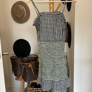 Trendy Checked Mini Dress